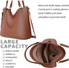 Damen Vegane Shopper Tasche Hobo Bag Umhänge Tasche  30672 Produktbild-Vorschau 7