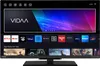 A smart TV displaying its user interface with various streaming service logos and content recommendations. Produktbild-Vorschau