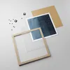 Gerahmtes Poster - Rahmen in heller Eiche - Blau Golden Produktbild-Vorschau 4