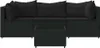 vidaXL 4-tlg. Garten-Lounge-Set mit Kissen Schwarz Poly Produktbild-Vorschau 2