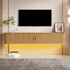 Merax wandmeubel voor de televisie met LED-verlichting, Productafbeelding-voorbeeld 2