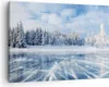 Bild auf Leinwand - Leinwandbild - Einteilig - Wald Eis See Produktbild-Vorschau 1