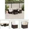 The Living Store 8-tlg. Garten-Sofagarnitur mit Kissen Produktbild-Vorschau 1