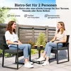 Outsunny Rattan Bistroset, 3 teiliges Gartenmöbel-Set mit 2 Produktbild-Vorschau 4