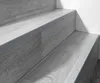 A close-up view of gray laminate flooring on stairs, featuring a gray anti-slip stair nosing profile. Anteprima dell’immagine prodotto