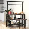 Schwarz Bar-Tisch Fuer Zuhause 120x60x180 cm Mit Produktbild-Vorschau 9