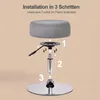 Duhome Drehhocker Höhenverstellbar Schminkhocker aus Samt Produktbild-Vorschau 6