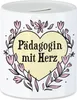 Pädagogin mit Herz Spardose  Geschenkidee Zum Danke Sagen Produktbild-Vorschau 1