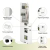Armoire de salle de bain Puluomis, meuble de rangement pour Voir les images du produit 3