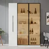 Multifunktionsschrank 110,5×35×160 cm, Vitrine mit Glastür Produktbild-Vorschau 4
