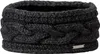 Giesswein Strick-Stirnband mit feinem Zopfmuster und Wolle in schwarz
