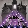 Dekorace obří pavouk s LED pavučina - Halloween - 500 cm Náhled obrázku produktu 1