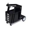 A black metal welding cart with drawers and wheels, shown against a white background. Produktbild-Vorschau