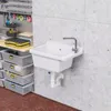 QLS Lavello in plastica 50x34 cm con sifone Bianco Garage Anteprima dell’immagine prodotto 3