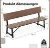 COSTWAY 3-Sitzer Gartenbank wetterfest, Sitzbank bis 500kg Produktbild-Vorschau 3