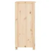 A side view of a wooden cabinet on a white background. Produktbild-Vorschau