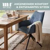 Esszimmerstuhl 4er Set Ginosa blau mit Armlehnen & Produktbild-Vorschau 7