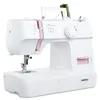 A white Medion sewing machine with pink accents and a green spool of thread on top, presented against a white background. Produktbild-Vorschau
