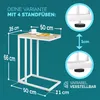 CASARIA® Beistelltisch Holz Couch Weiß 40kg Belastbarkeit Produktbild-Vorschau 5