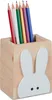 Relaxdays Stiftehalter Hase, Holz, HxBxT: 10 x 8 x 6 cm, Produktbild-Vorschau 1