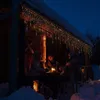 2 Stück LED Lichterkette Eisregen Eiszapfen, Lichtervorhang Produktbild-Vorschau 6
