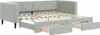 vidaXL Letto da giorno allungabile con cassetti grigio Anteprima dell’immagine prodotto 1