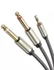 UGREEN AV126 Kabel TRS 3.5 mm do 2x TS 6.35 mm - 2m (szary) Podgląd zdjęcia produktu 16