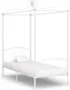 Struttura letto a baldacchino in metallo bianco 100 x 200 Anteprima dell’immagine prodotto 5