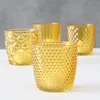 LS-LebenStil 4´er Set Glas Teelichthalter Retro Gelb 7cm Produktbild-Vorschau 3