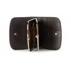 An open brown leather wallet with a coin purse. Anteprima dell’immagine prodotto