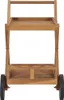 A wooden tea cart with two shelves and wheels, presented against a white background. Produktbild-Vorschau