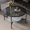 Table basse Mira - 2 niveaux de verre - Or - Plateau de Voir les images du produit 3