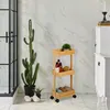 Vozík Relaxdays, bambus, 3 police, VxŠxH: 71,5x31x18 cm, 4 Náhled obrázku produktu 2