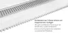 A close-up cross-section of a mattress showing its layered structure and texture, with descriptive text overlay. Produktbild-Vorschau
