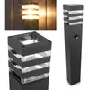 Collage of outdoor lighting fixtures, including a wall-mounted light and two bollard lights, one with a camera. Produktbild-Vorschau