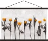 MuchoWow® Textilposter Blumen - Tulpen - Marmor 60x40 cm Produktbild-Vorschau 1