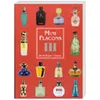 A collage of miniature perfume bottles arranged on a red background. Produktbild-Vorschau