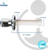 A product image showing a plumbing extension set with dimensions indicated. Produktbild-Vorschau