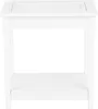 BELIANI Beistelltisch Weiß Glas MDF Platte 40 x 57 cm Produktbild-Vorschau 6