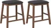 vidaXL Sgabelli da bar con cuscino 2 pz. Legno massiccio Anteprima dell’immagine prodotto 1