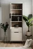 finori Vitrine Arona 52B sand / schwarz melaminbeschichtet Produktbild-Vorschau 3