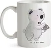 Mr. & Mrs. Panda Tasse Kellner Herz - Weiß - Geschenk, Produktbild-Vorschau 3