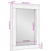Miroir de bain 50x70x2,5 cm bois de manguier massif et Voir les images du produit 9