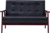 vidaXL 2-Sitzer-Sofa Schwarz Kunstleder Produktbild-Vorschau 3
