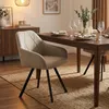 Stoffstuhl mit Armlehnen für Esszimmer und Küche Rakna - Produktbild-Vorschau 2