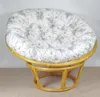 Rattan Papasan Sessel inkl. hochwertigen Polster, D 110 cm Produktbild-Vorschau 3