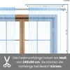 WOMETO Filo per tende da porta 90x245 cm blu azzurro - filo Anteprima dell’immagine prodotto 2