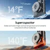 A split image showing a dashcam in snowy and fiery environments, highlighting its temperature resistance. Náhled obrázku produktu