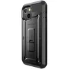 A black phone case with a kickstand is shown from the side. Produktbild-Vorschau