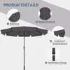 Parasol Puluomi 3 m, parasol de balcon, de plage, de marché Voir les images du produit 2